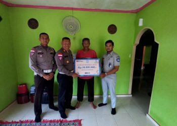 Jasa Raharja Tanjungpinang Serahkan Santunan Meninggal Dunia Korban Kecelakaan di Jalan MT Haryono