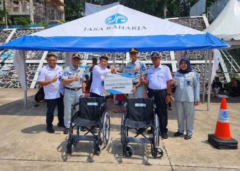 Jasa Raharja Kepri Serahkan Bantuan Sarana Pencegahan Kecelakaan Lalu Lintas Ke PT ASDP Ferry Indonesia (Persero) Batam