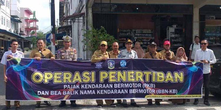 Tingkatkan Pendapatan, Jasa Raharja Lakukan Operasi Penertiban Pajak Kendaraan Bermotor Bersama Tim Pembina Samsat Kabupaten Lingga