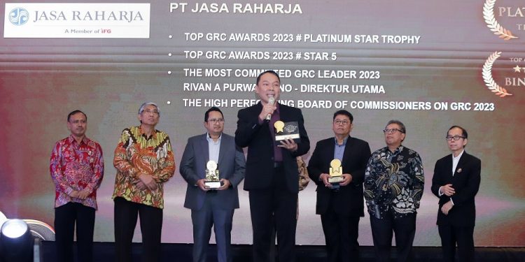 Jasa Raharja Kembali Borong Empat Penghargaan dari Ajang TOP GRC Awards 2023