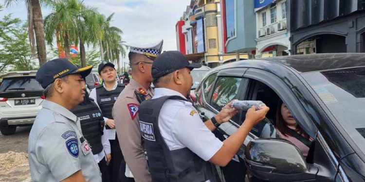 Jasa Raharja Kepri Lakukan Operasi Dalrikwas di Simpang Gelael Batam Center