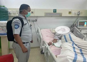 Jasa Raharja Kepri Lakukan Kunjungan dan Monitoring Korban Laka Lantas di RSUD Muhammad Sani Karimun