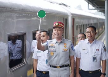 Gelar Flag Off Mudik Bersama BUMN Tahap Pertama, Jasa Raharja Berangkatkan Ribuan Pemudik Moda Kereta Api ke Sejumlah Daerah