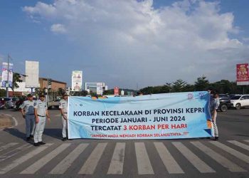 Tekan Angka Kecelakaan, Jasa Raharja Kepri Lakukan Road Safety Campaign di Simpang Kepri Mall