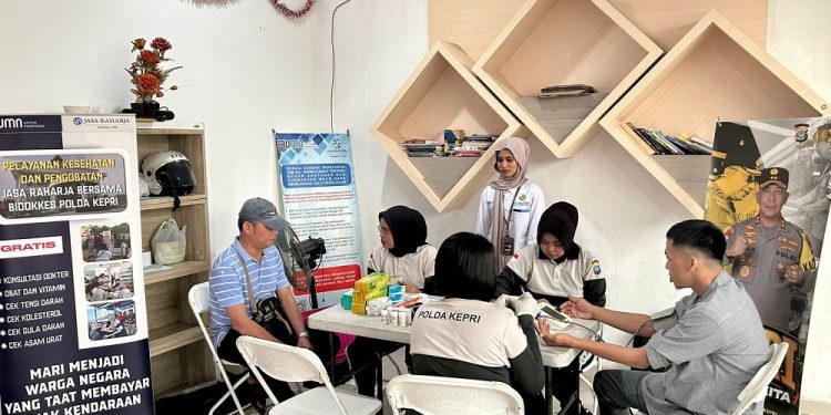 Dukung Pemutihan Pajak Kendaraan, Jasa Raharja Kepri Buka Layanan Kesehatan Gratis di Samsat Batu Aji