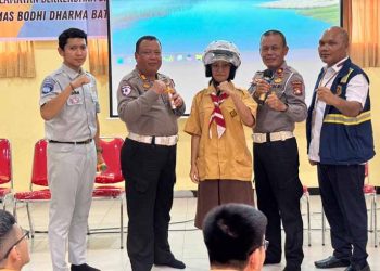 Tekan Kecelakaan Generasi Muda, Jasa Raharja Kepri dan Mitra FKLL Sosialisasi PPKL di SMA Bodhi Darma