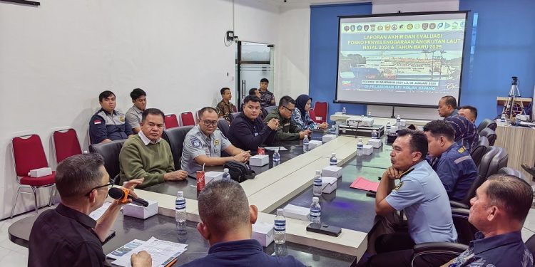 Jasa Raharja Tanjungpinang Evaluasi Nataru Bersama di Pelabuhan Sei Kolak Kijang