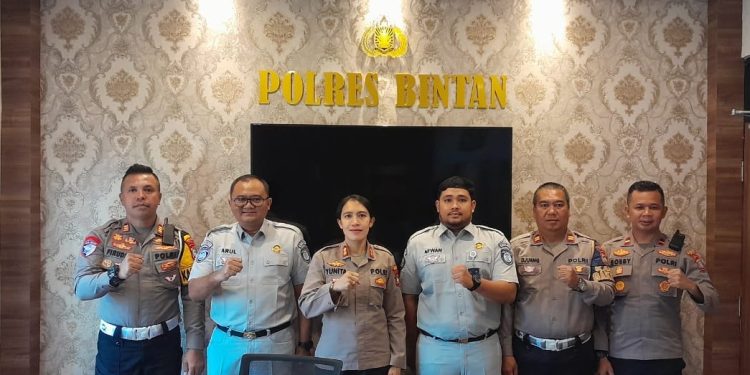 Jasa Raharja Tanjungpinang dan Polres Bintan Lakukan Evaluasi Peningkatan Pencegahan dan Penanggulangan Kecelakaan