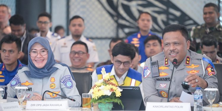 PT Jasa Raharja Bersama Korlantas POLRI dan Stakeholder Lainnya Tinjau Kesiapan Pelabuhan Bakauheni-Merak untuk Operasi Ketupat 2025