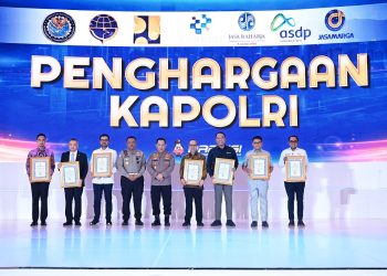 Jasa Raharja Terima Penghargaan dari Kapolri pada Acara Rakernis Fungsi Lalu Lintas 2025