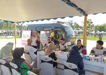 semarak HUT Bhayangkara Ke-79, Jasa Raharja dan Polresta Tanjungpinang Hadirkan Layanan Kesehatan Gratis