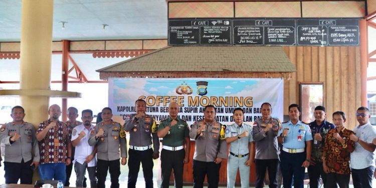 Tekankan Keselamatan Berkendara, Jasa Raharja Turut Serta dalam Coffee Morning Polres Natuna