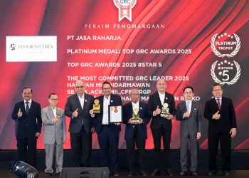 Jasa Raharja Raih 4 Penghargaan TOP GRC Awards 2025, Perkuat Implementasi Tata Kelola, Manajemen Risiko, dan Kepatuhan