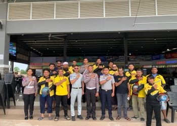 Jasa Raharja Sosialisasikan Keselamatan Berkendara bagi Driver Maxim Tanjung Uban