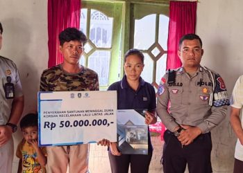 Jasa Raharja Serahkan Santunan Meninggal Dunia Korban Kecelakaan di Sei Datuk Kijang Bintan