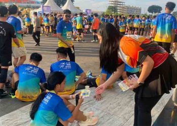 Jasa Raharja Kepri Gencarkan Pembagian Flyer Pemutihan Pajak Kendaraan Bermotor di Kegiatan FKIJK Run 2025