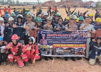 Jasa Raharja dan Satlantas Polres Bintan Beri Edukasi Safety Riding kepada Karyawan PT Meindo Group