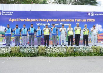Jasa Raharja Hadir di Apel Persiapan Pengamanan Lebaran 2026 Wilayah Jawa Timur, Perkuat Sinergi Pengamanan Periode Arus Mudik dan Balik