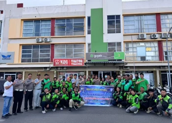 Jasa Raharja Kepri dan Ditlantas Polda Kepri Gelar Sosialisasi Bersama Driver Gojek Kota Batam
