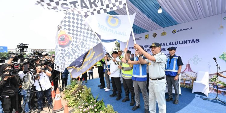 Dukung Kelancaran Mudik 2026, Jasa Raharja Hadir di Flag Off One Way Nasional 2026