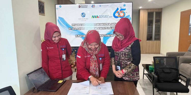 Jasa Raharja Kanwil Kepri Gelar Penandatanganan MOU JR Care SIMRS di RS Mutiara Aini Kota Batam