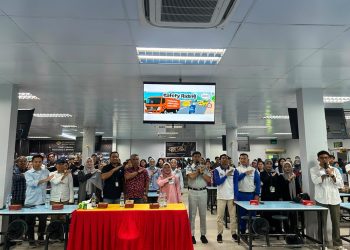 Jasa Raharja Gelar Safety Riding dan Sosialisasi Lapor Laka JR Ku bersama PT Sumitomo Kota Batam