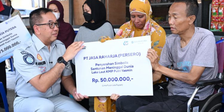 Dalam 24 Jam, Dirut Jasa Raharja Serahkan Santunan kepada Ahli Waris Korban Kebakaran KMP Putri Yasmin