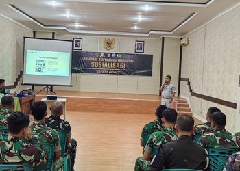 Jasa Raharja dan Satlantas Polresta Tanjung Pinang Giat Sosialisasi Safety Riding di Aula Makodim 0315 Tanjungpinang