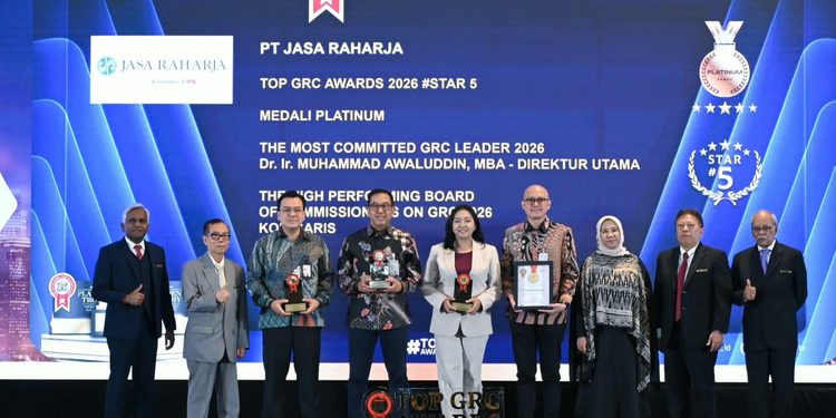 Konsisten Terapkan GRC, Jasa Raharja Raih Empat Penghargaan di Ajang TOP GRC Awards 2026